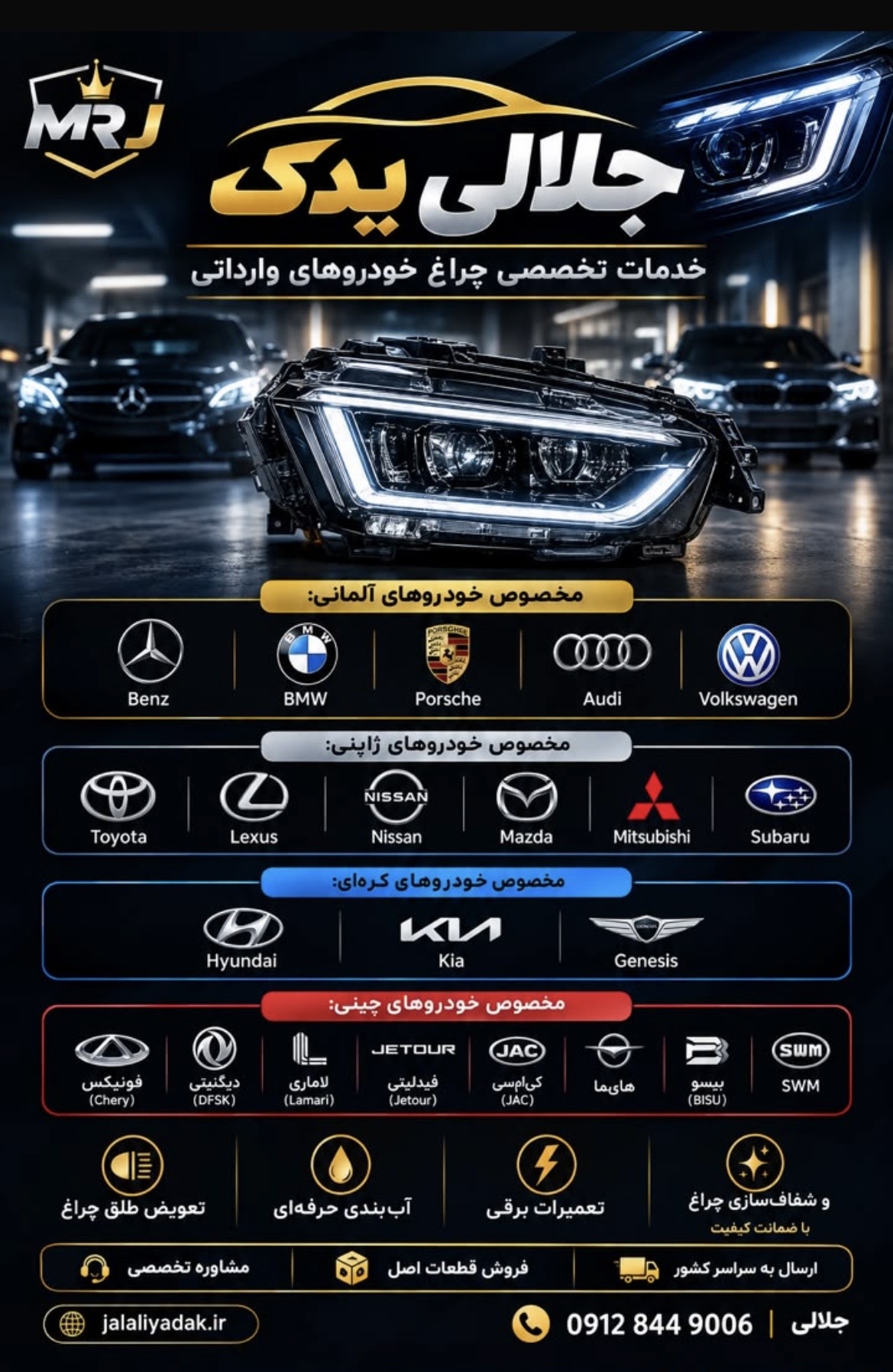 یونیت چراغ جلو KMC X5